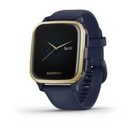 Смарт-часы Garmin Venu Sq NFC Music с золотистым безелем и синим ремешком (010-02426-12)